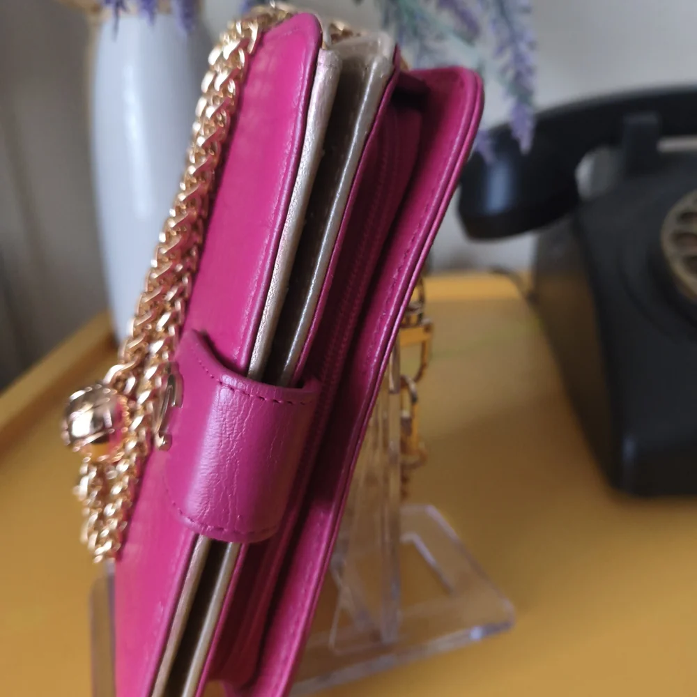 CHANEL Pink Camellia Embossed Compact Wallet W Chain 2010 - Picture 2 of 9